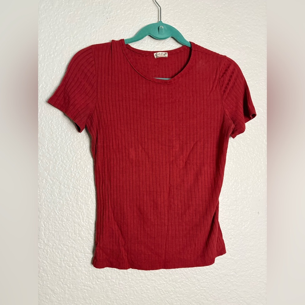 Free People Intimately Ribbed Stretch Top Women Large
